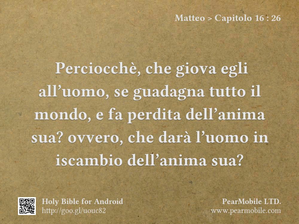 Matteo, Capitolo 16:26